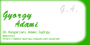 gyorgy adami business card